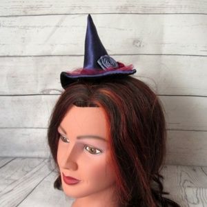 Purple and Red Handmade Mini Witch Hat NWOT